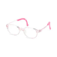 Kids'Oval Transparent Pink Eyeglasses