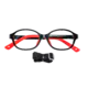 Kids' Oval Red/Black Eyeglasses