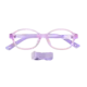 Kids' Oval Transparent Purple Eyeglasses