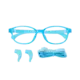 Kids' Rectangle Transparent Blue Eyeglasses