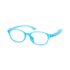 Kids'  Rectangle Transparent Blue Eyeglasses