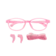 Kids' Rectangle Transparent Pink Eyeglasses
