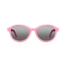 Kids' Oval Transparent Pink Clip-On Eyeglasses