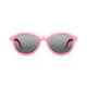 Kids' Oval Transparent Pink Clip-On Eyeglasses