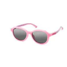 Kids' Oval Transparent Pink Clip-On Eyeglasses