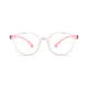 Kids' Oval Transparent Pink Eyeglasses