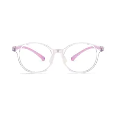 Kids' Oval Transparent Purple Eyeglasses