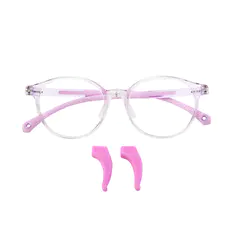 Kids' Oval Transparent Purple Eyeglasses