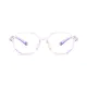 Kids' Oval Transparent Purple Eyeglasses