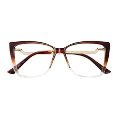 Cat-eye Light Brown Eyeglasses