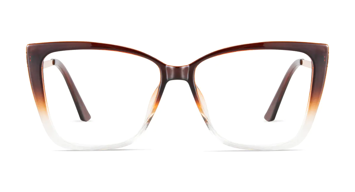 Cat-eye Light Brown Eyeglasses