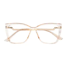 Cat-eye Transparent Amber Eyeglasses