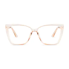 Cat-eye Transparent Amber Eyeglasses