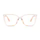 Cat-eye Transparent Amber Eyeglasses