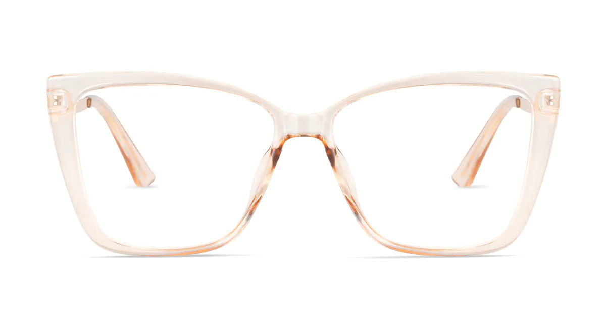 Cat-eye Transparent Amber Eyeglasses