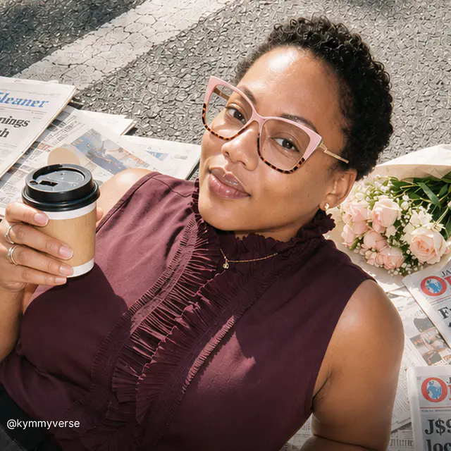 Cat-eye Ruby Tortoiseshell/Pink Eyeglasses
