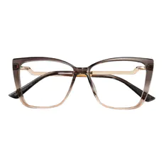 Cat-eye Gradient Brown Eyeglasses