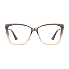 Cat-eye Gradient Brown Eyeglasses