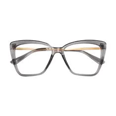 Cat-eye Transparent Gray Eyeglasses