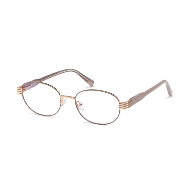 Oval Gold Eyeglasses