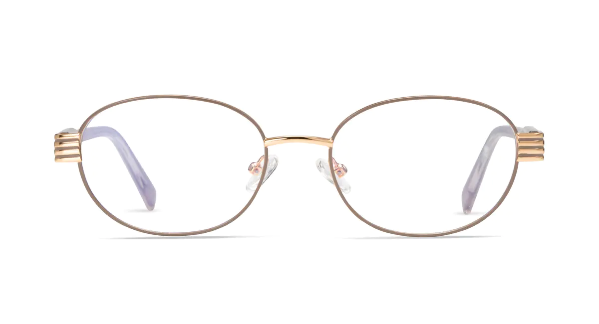 Oval Gold Eyeglasses