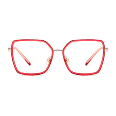 Square Red Eyeglasses