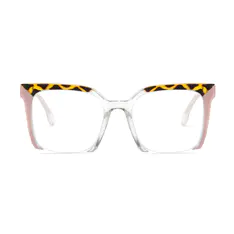 Square Tortoiseshell/Pink Eyeglasses