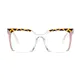 Square Tortoiseshell/Pink Eyeglasses