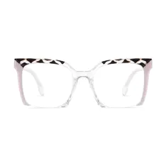 Square Tortoiseshell/Purple Eyeglasses
