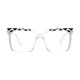 Square Tortoiseshell/Purple Eyeglasses