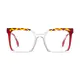 Square Red/Tortoiseshell Eyeglasses