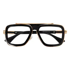 Aviator Black/Gold Eyeglasses