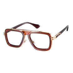Aviator Light Brown/Gold Eyeglasses
