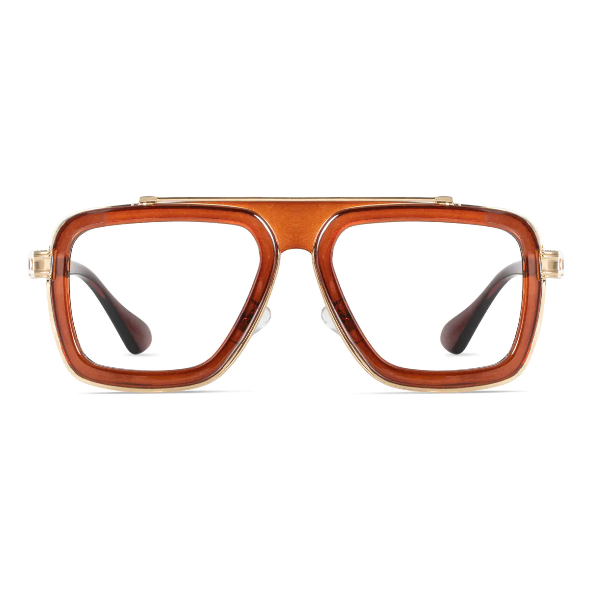 Aviator Light Brown/Gold Eyeglasses