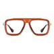 Aviator Light Brown/Gold Eyeglasses
