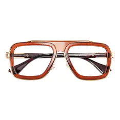 Aviator Light Brown/Gold Eyeglasses