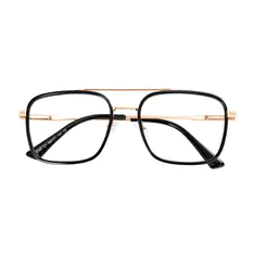 Square Black/Gold Eyeglasses