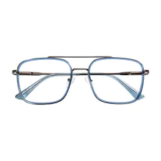 Square Blue Eyeglasses