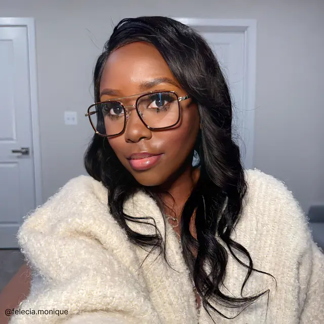 Aviator Light Brown Eyeglasses