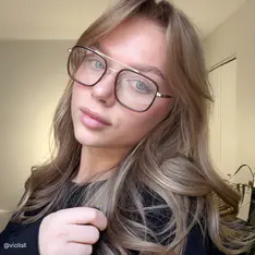 Aviator Light Brown Eyeglasses