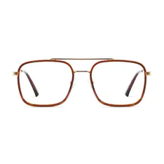 Aviator Light Brown Eyeglasses