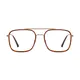 Square Light Brown Eyeglasses