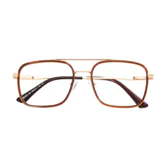 Aviator Light Brown Eyeglasses