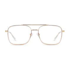 Square Gold Eyeglasses