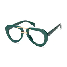 Aviator Green Eyeglasses