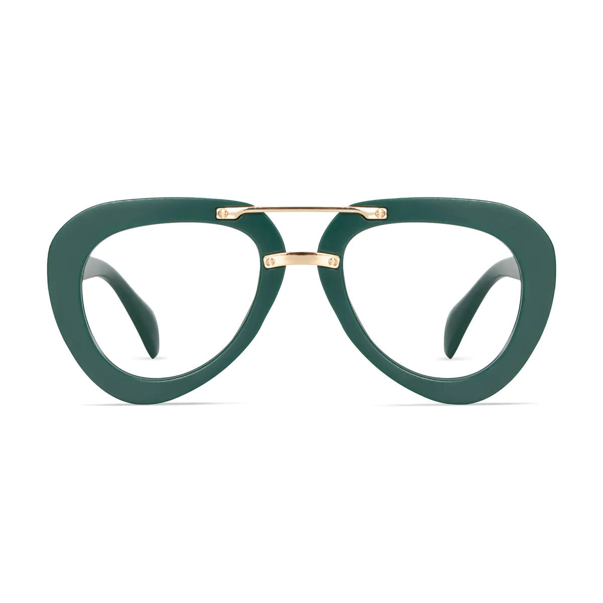 Aviator Green Eyeglasses