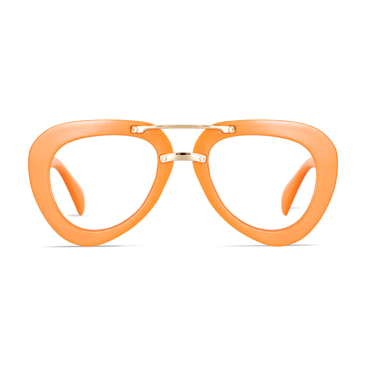 Aviator Orange Eyeglasses
