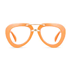 Aviator Orange Eyeglasses