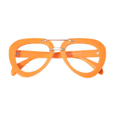 Aviator Orange Eyeglasses