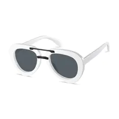 Aviator White Eyeglasses
